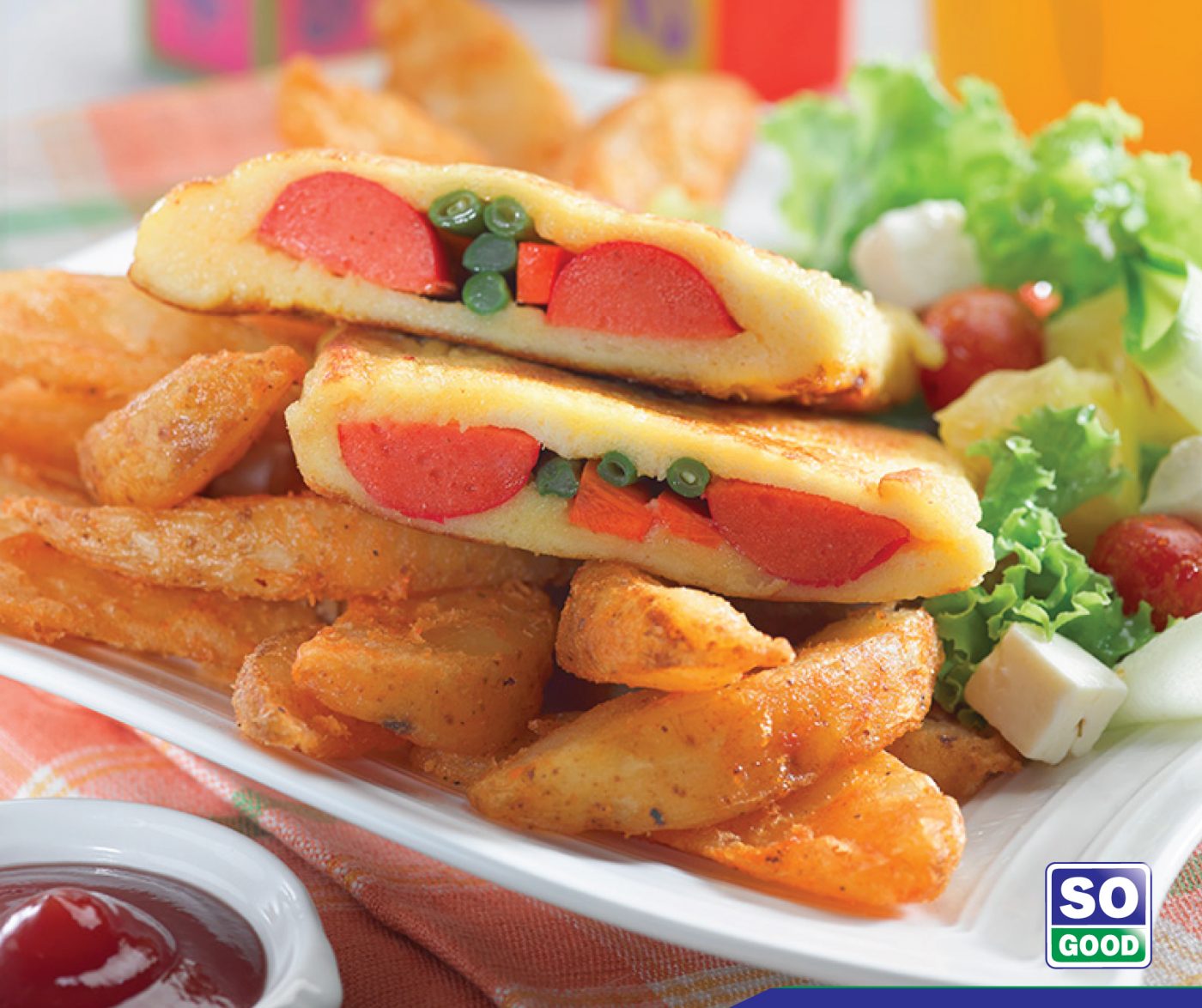 image Layer Bread Lover With So Good Beef Sausage