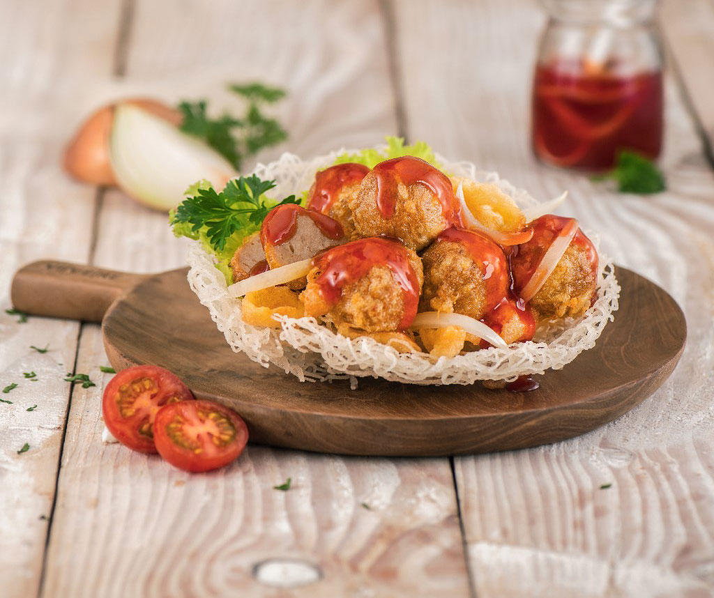 Image Bakso Sarang Burung Asam Manis