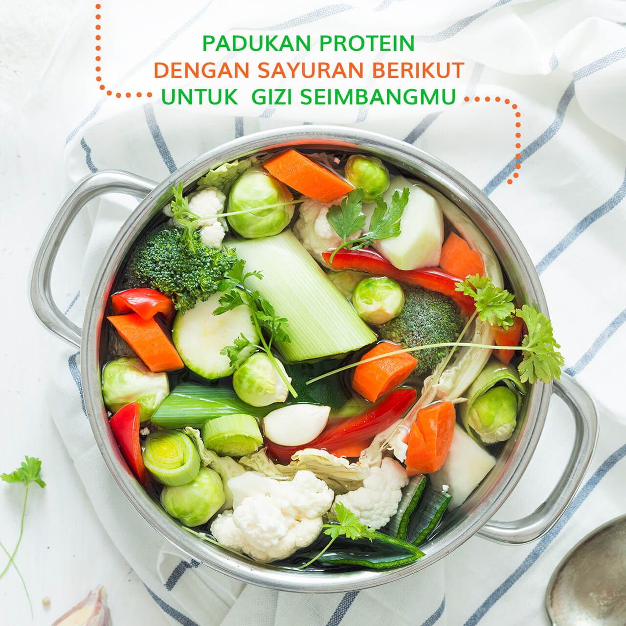 Image PADUKAN PROTEIN DENGAN SAYURAN BERIKUT UNTUK GIZI SEIMBANGMU