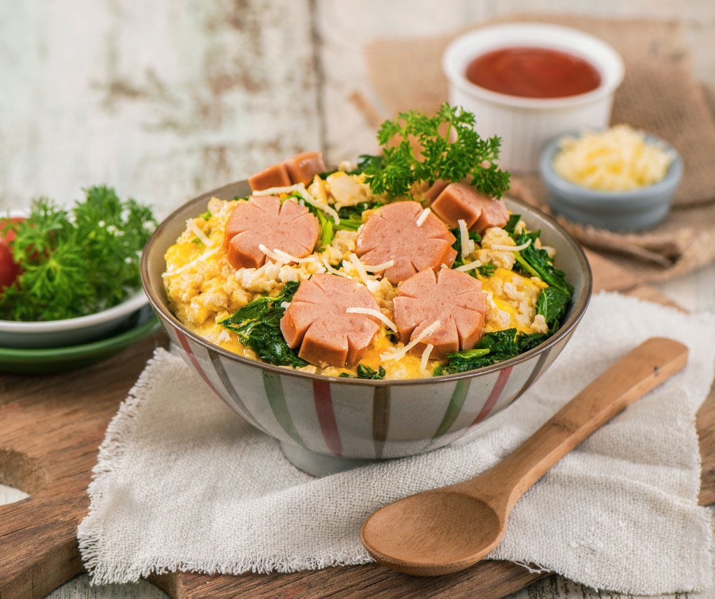 Image Premium Sausage Rice Bowl with Tahu Telur