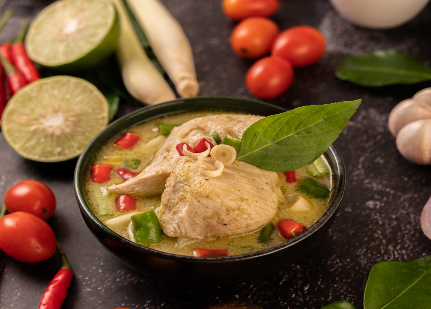 Image Resep Green Chicken Curry